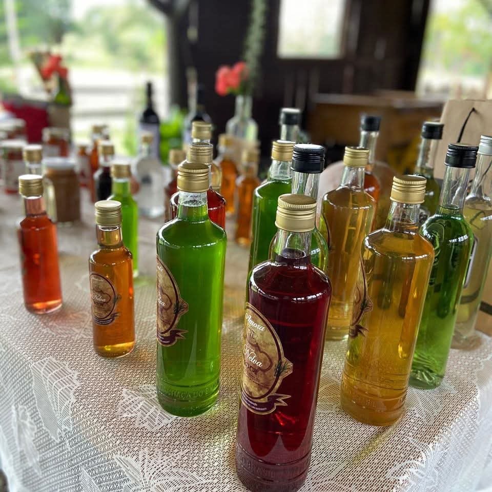 Variedade de licores artesanais da Dona Nelva