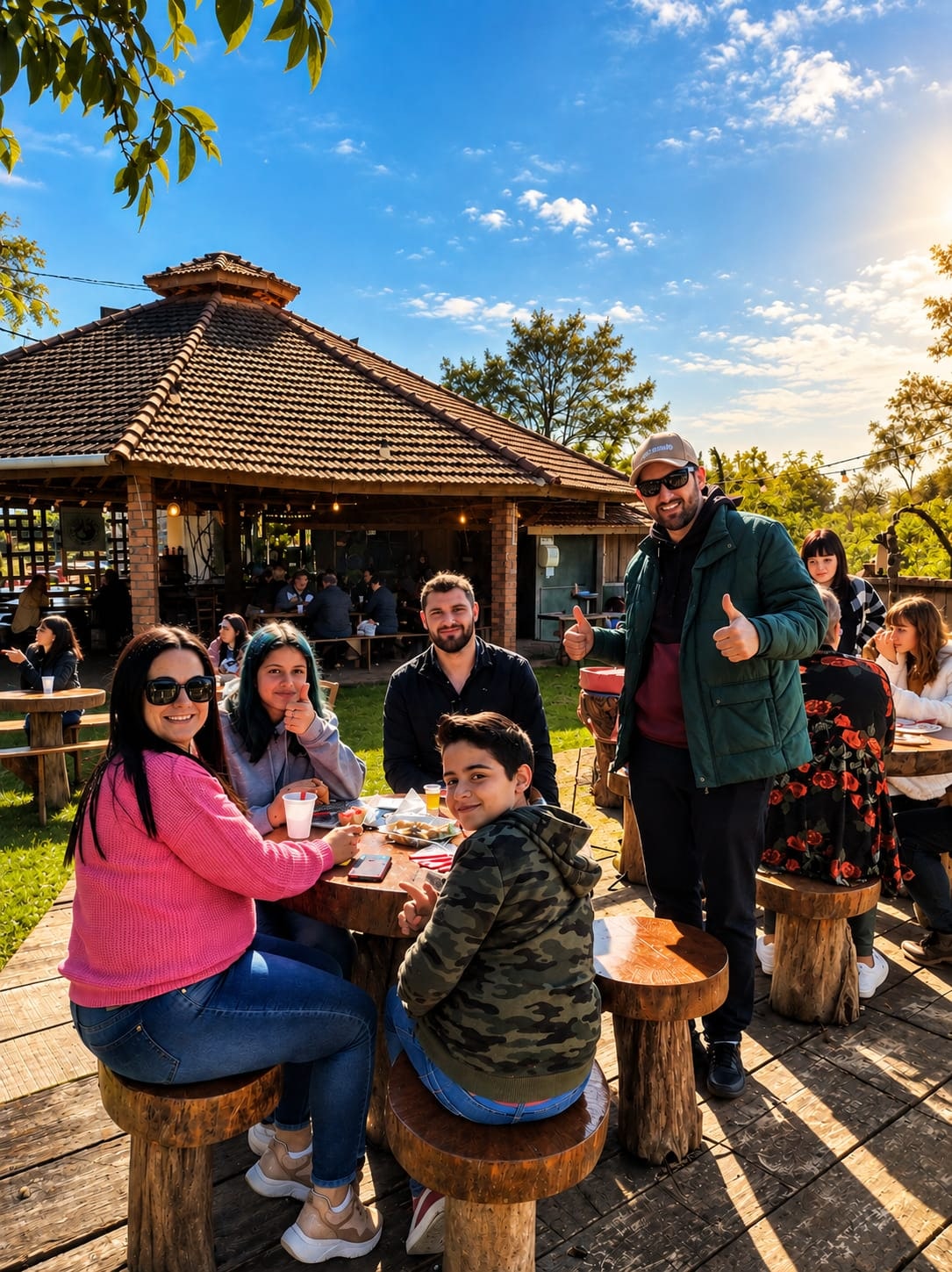 Visitantes reunidos na Enderle Bier