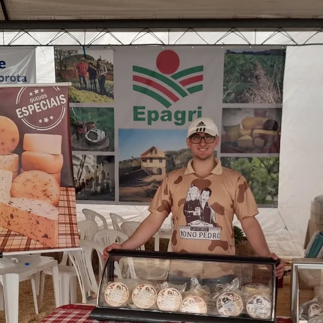 Estande do Laticínio Nono Pedro em evento